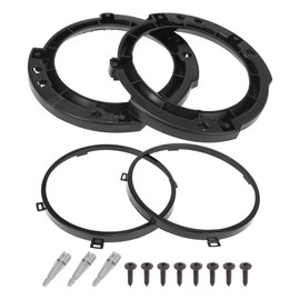 X AUTOHAUX 7 Inch Round Headlight Mounting Retaining Bracket Ring Set with Headlight Metal Ring for Jeep Wrangler JK 2007-2017 Black
