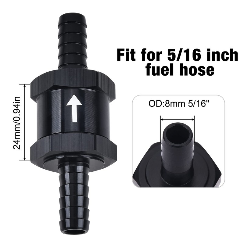 Evil Energy 5/16" Fuel Check Valve One Way Inline Non