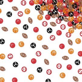 150pcs Sport Confetti, Ball Table Confetti, Colorful Glitter Football Soccer Basketball Table Scatter for Kids Birthday, Sport Themed Party Decoration