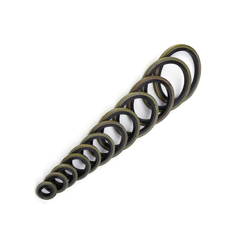 240pcs 6\8\10\12\14\16\18\20\22\24\27\30mm Metal Rubber Sealing Oil Ring Drain Plug Gasket