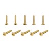 sourcing map Pack of 10 Brass Wood Screws M4 x