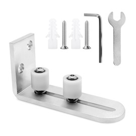 WYYFXY® Guide Rollers Sliding Door Rail Floor Guide Sliding Door Guide Bottom Floor Guide Sliding Door Guide Floor Castors for Sliding Doors (Silver)