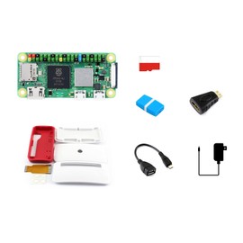 Waveshare Package B Compatible with Raspberry Pi Zero 2 WHC Bundle with Raspberry Pi Zero Case Power Supply 5V/3A Micro Card 16GB Card Reader and So On (8 Items) with Pre-Solder Color Coded Pinheader
