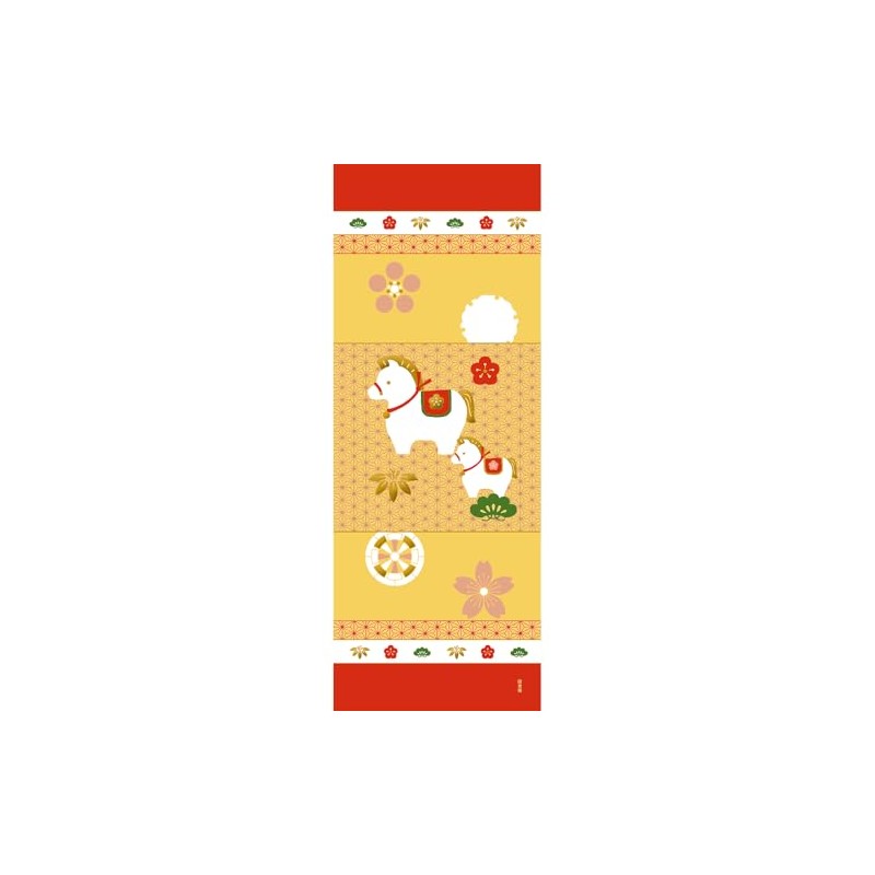 Hamamonyo Picture Tenugui Towel, Medetai Gokazari