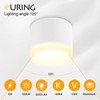 URing LED Surface-Mounted Spotlights, 3000 K Ceiling Spotlights, White, Includes