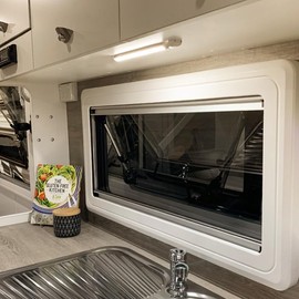 Dream Lighting 12v Campervan Light with Switch 2.6W Warm White 3000K 15cm Slimline LED Light Strip for Under Cupboard Cabinet Camper Boat Caravan Motorhome