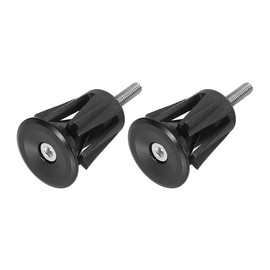 X AUTOHAUX Pair Aluminum Alloy Mountain Road Bike Handlebar End Plugs Caps Grips Bicycle Bar End Plug Black
