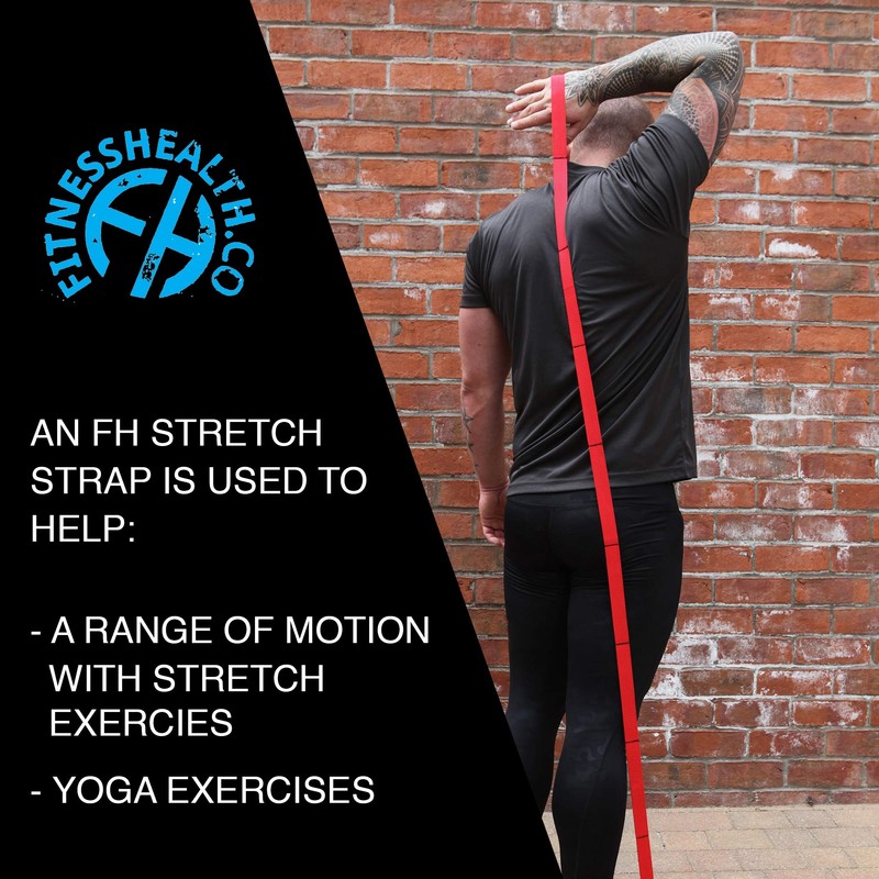 Yoga Stretch Strap with 8 Loops - Ideal for Yoga,