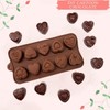 1 Piece Silicone Chocolate Molds Heart Shape with Different Pattern