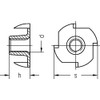 Dresselhaus impact nuts with 4 impact tips optionally M5, M6