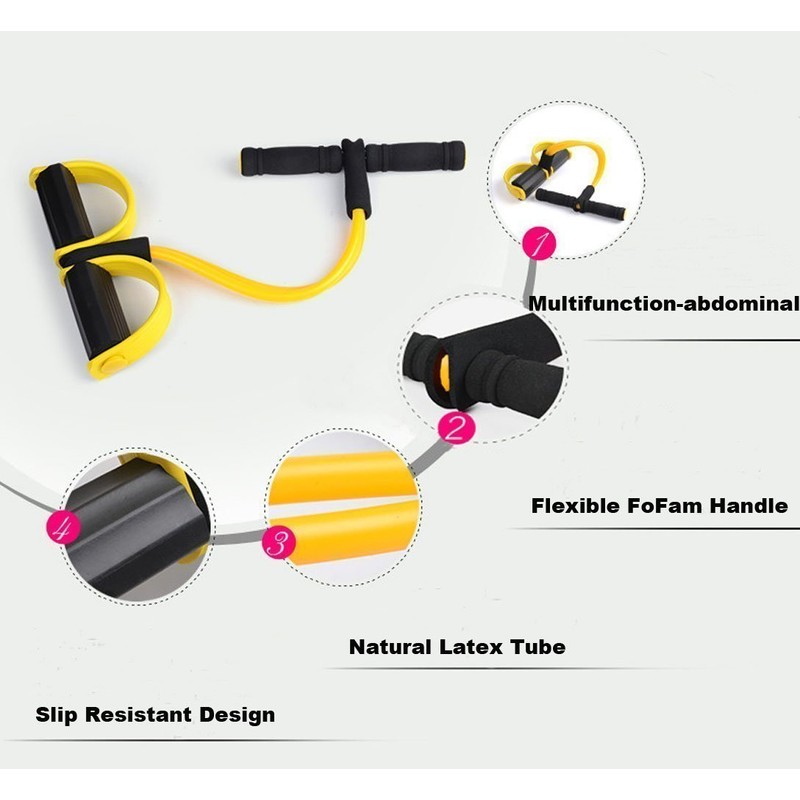Itian Home Fitness Resistance Bands Foot Pedal Exerciser Bodybuilding Expander