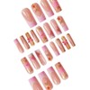 Square Press on Nails Long Fake Nails French Tip False