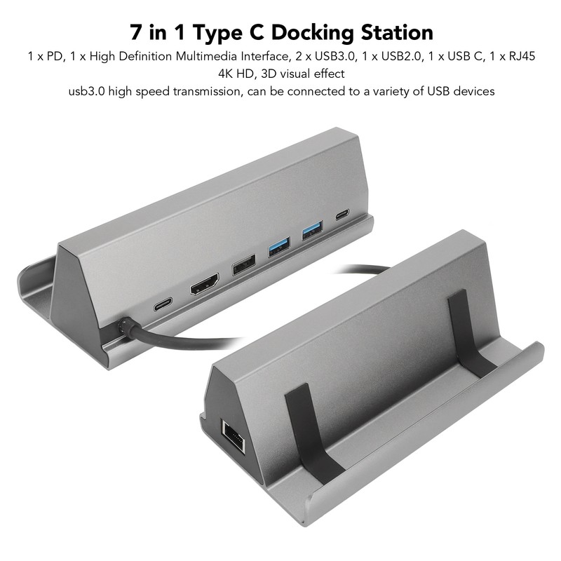7 in 1 Docking Station Type C to PD HD