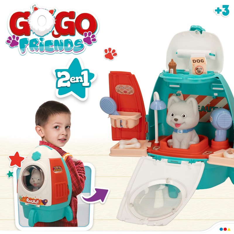 ColorBaby 49704 Gogo Friends Set Care Pet Rocket +3A, S