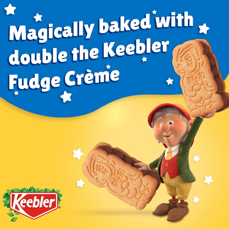 Keebler E.L. Fudge Double Stuffed Elfwich Cookies, Sandwich Cookies Stuffed