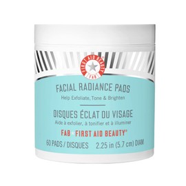 First Aid Beauty Facial Radiance Pads with Glycolic + Lactic Acids â€“ Daily Exfoliating Pads with AHA that Help Tone & Brighten Skin â€“ 60 Count
