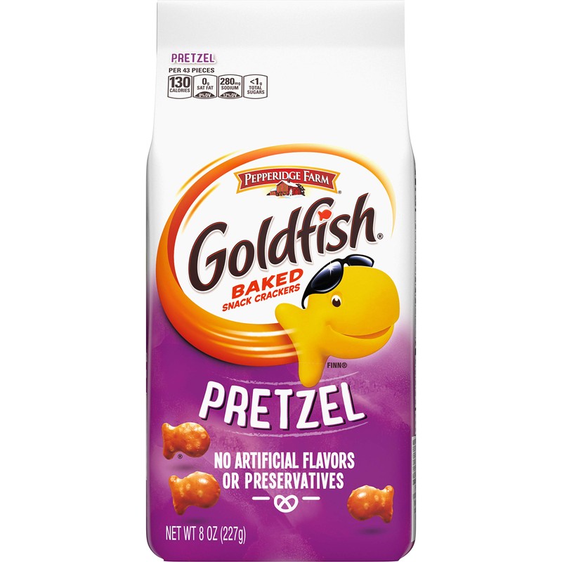 Pepperidge Farm Goldfish Pretzel Crackers, 8 oz. Bag (Pack of