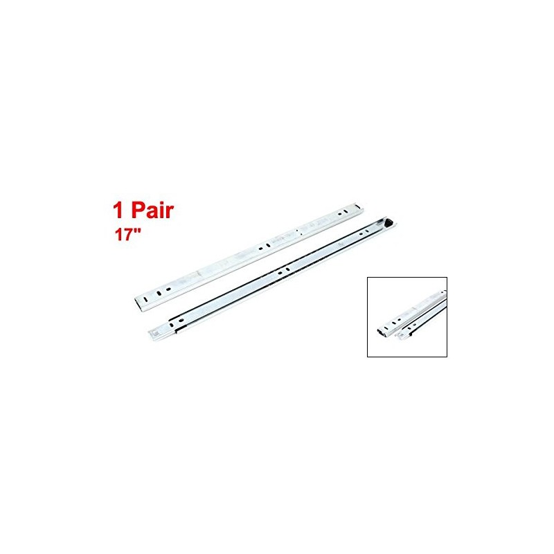 uxcell 17-Inch Drawer Slides, Full Extension Ball Bearing Slide Track