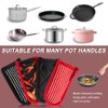 CALIDAKA 4Pcs Pan Handle Sleeve Silicone Hot Handler Holder,Cast Iron