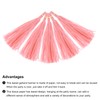 MECCANIXITY 15Pcs Light Pink Tassel Garland Banner with Rope Tissue