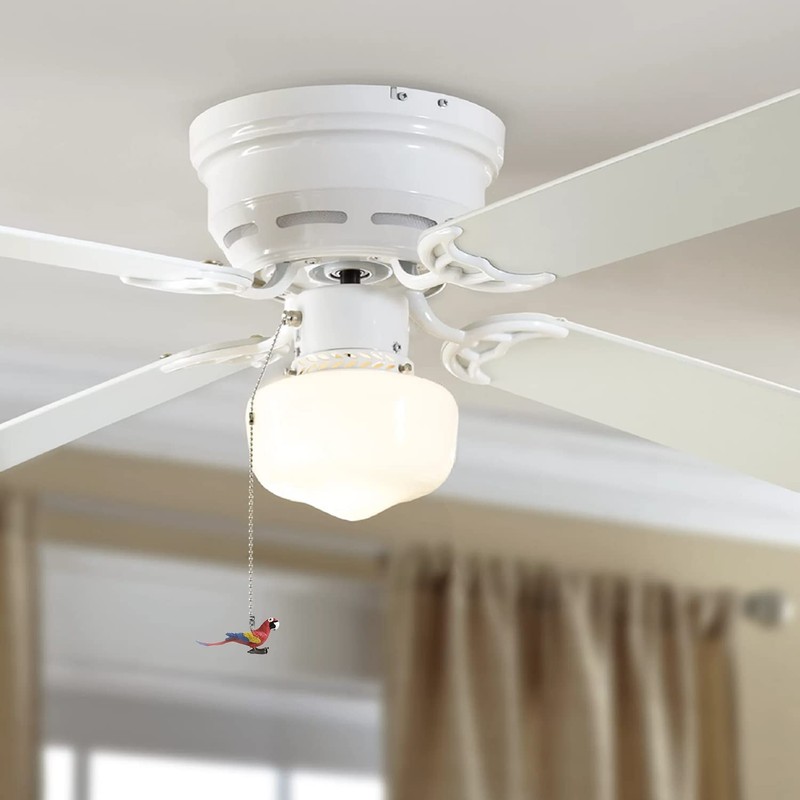 Dotlite Parrot Ceiling Fan Pull Chain,12in Vivid Bird Fan String