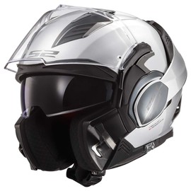 LS2 Helmets Valiant II Modular Helmet (Gloss Silver - X-Small)
