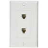 Morris 80171 Decorative Dual RJ11 4 Conductor Phone Jack Wall