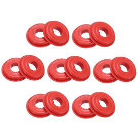 sourcing map 10 Pcs Glad Hand Seal, Truck GladHand Washers TPE Rubber Elastic Grommets Round Gasket for Semi Trucks Trailers Brake Air Hose Parts (Red)
