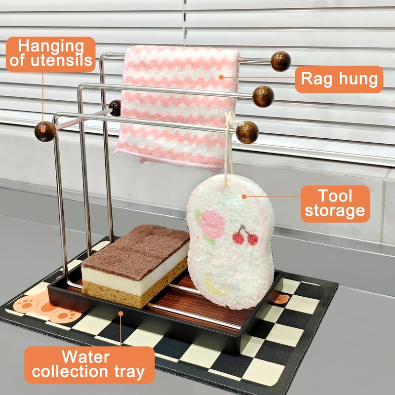 XHKDSYMC Dish Rag Holder-Sponge Rack-Kitchen Rag Holder-for Storing Sponge Brushes,Soap