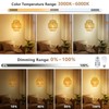 HMVPL Battery Operated Chandelier with Hook, Bamboo Outdoor Battery Operated