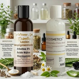 Kit Despigmentante Facial: Loción Arbutina + Dermolimpiador