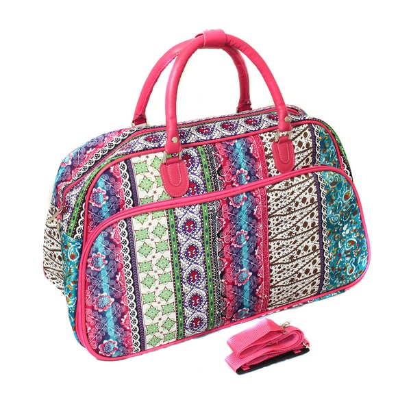 World Traveler 21-Inch Carry-On Shoulder Tote Duffel Bag, Bohemian, One