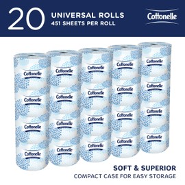 Cottonelle Professional Standard Roll Toilet Paper, Bulk (13135), 2-Ply, White, Compact for Easy Storage (20 Rolls of 451 Sheets, 9,020 Sheet Total)