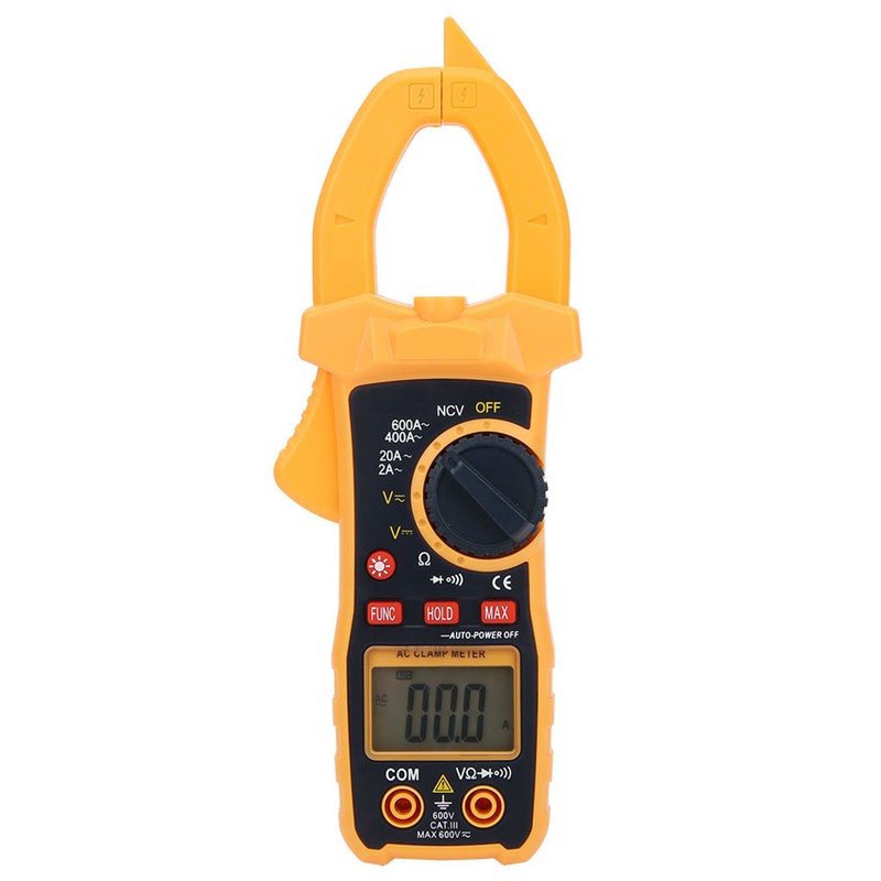 Digital Clamp Meter Multimeter Tester AC DC Plastic LCD Industrial