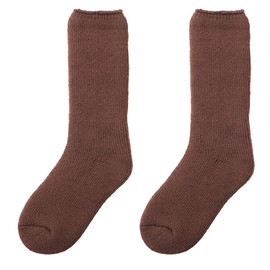Gunze Uchi Colle Ultra Heat, Women's Room Socks, Fleece Lined, new brown