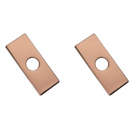 2Pcs 6inch Stainless Steel Faucet Base Plate Hole Cover for Kitchen & Bathroom Rose Gold