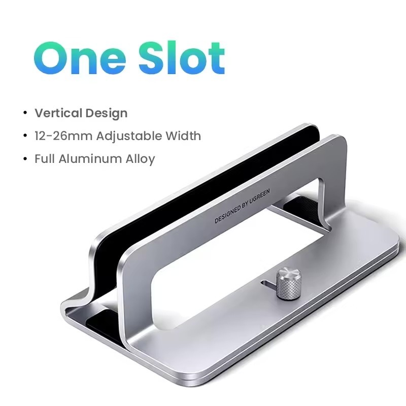UGREEN Vertical Laptop Stand Aluminum Alloy Adjustable Holder for Desk