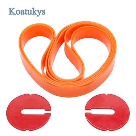 Koatukys 2 PCS 14 inch x 1 inch x .095 inch Band Saw Tires Replacement for Grizzly/Jet/Powermatic and 2 PCS Table Inserts for 14 inch Band saws or Scroll saws, (Diameter: 2.5 in, Thickness: 0.1 in)