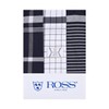 Ross 3x Exclusive Black Half-Linen Tea Towels 50 x 70