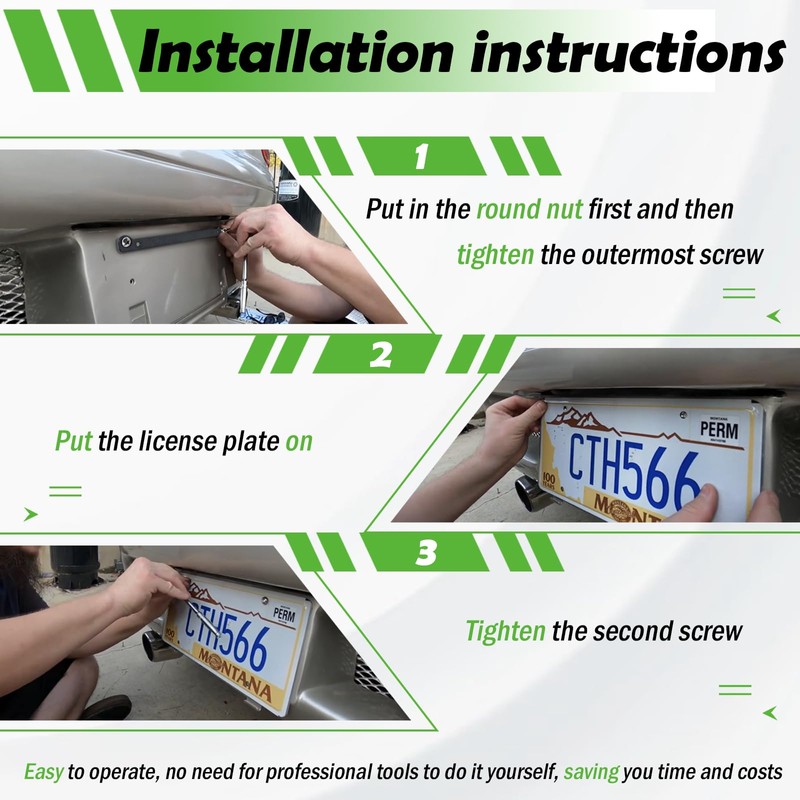 Upgraded Mini Truck License Plate Adapter Fit for JDM to