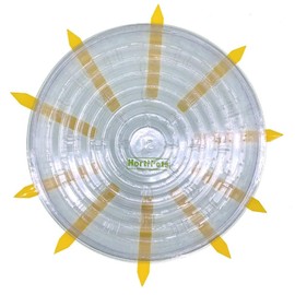 HORTIPOTS Round Pot Saucers 12 inch Clear Plastics (Pack of 10)