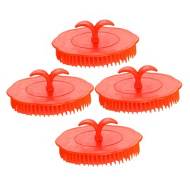 FRCOLOR 4PCs Hair Cleaning Massage Brush Scalp Scrubber Shampoo Massager