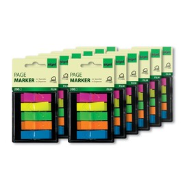 SIGEL HN489 Z-page markers, 5 colours (480 strips per colour), strip-size 1.2 x 4.5 cm, 12 Pieces