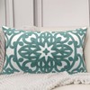 Alysheer Embroidered Lumbar Decorative Throw Pillow Cover 12"x 20", Classic