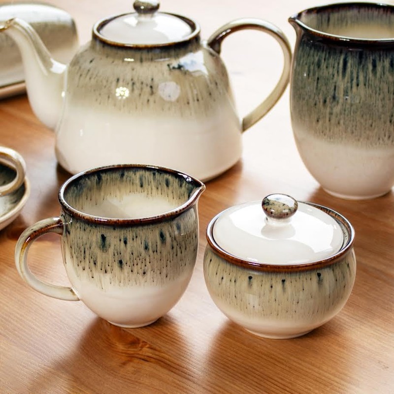 Milk & Sugar Set Gothic Reactive Glaze Ceramic Creamer Kitchen