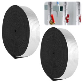 RANJIMA Isolierung Kanal, 2 Stück Rohrisolierung zum Wickeln, Isolierung zum Wickeln, Isolierung Heizungsrohre Wickeln, Rohrisolierungsfolie Isolierband mit Schaumstoff für Wasserleitungen Isolierung