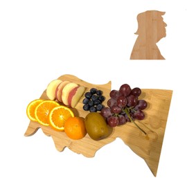 DOMELIFE Funny Charcuterie Board - 14.5X10.6 inch Bamboo Cheese Board, Portable Cheese Platter for Picnics/Parties/Gifting, Ideal for Food Display & Outdoor Use