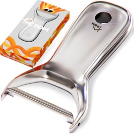 Vegetable Peeler, 100% Stainless Steel Y Peeler, Potato Peelers for Kitchen, Fruit Peeler, Carrot Peeler, Pelador de papas, Ergonomic Non-Slip Handle, Sharp Blade, Apple, Cucumber Peeler