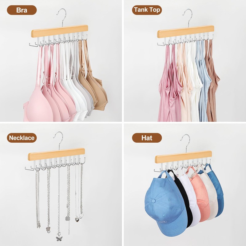 TOPIA HANGER 2 in 1 Belt Tie Hanger for Closet