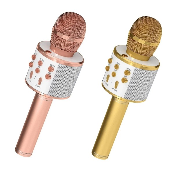 5 Core Microphone Wireless Karaoke Mic w/Speaker Portable Bluetooth Microfono